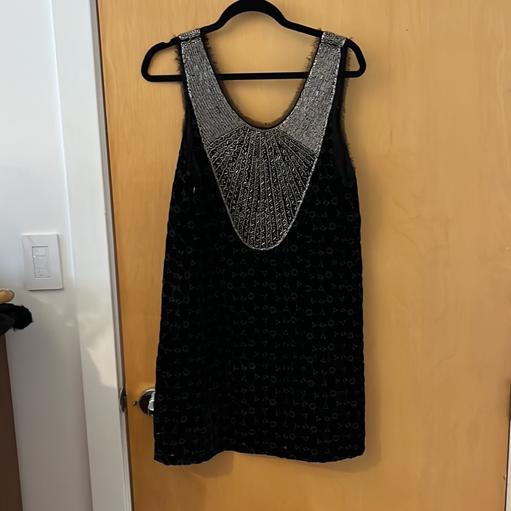 Free People black Velvet and silver details